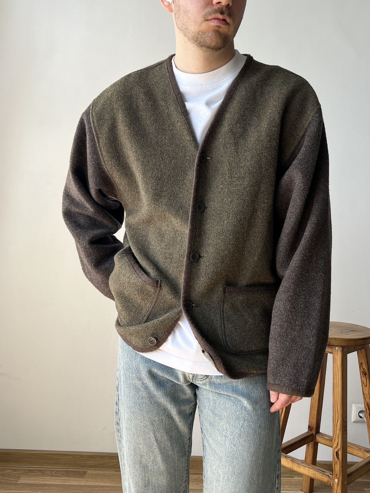 Other Vintage Paperwork Denmark Utility Wool Cardigan Jacket M Size US M / EU 48-50 / 2 - 1 Thumbnail