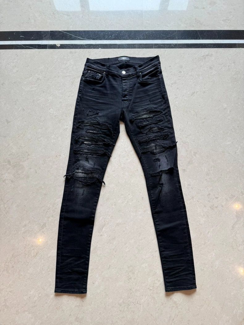 Amiri Amiri ripped vintage distressed skinny jeans Size US 32 / EU 48 - 1 Thumbnail