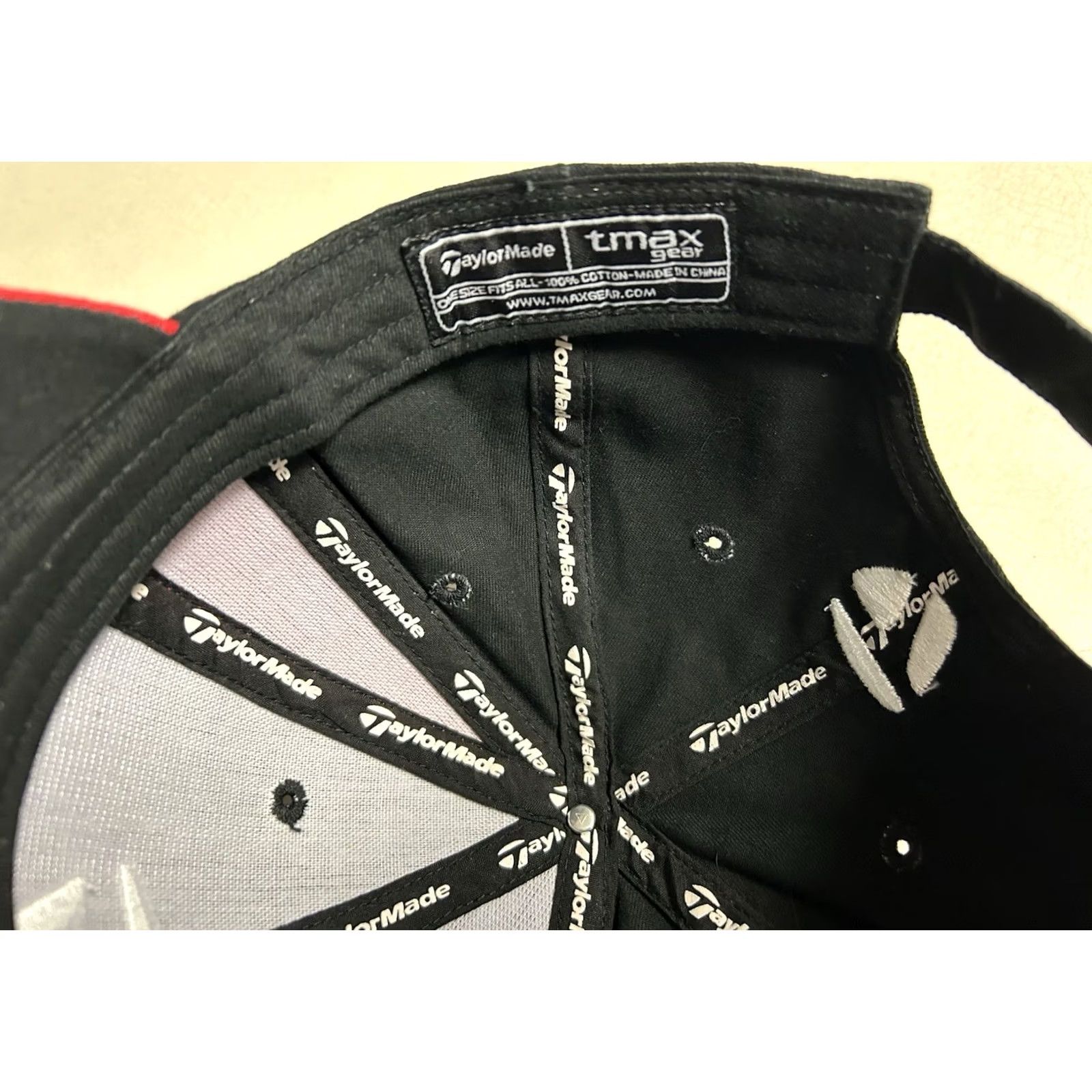 TaylorMade VINTAGE TaylorMade Burner Adjustable Hat Cap Black/Red Embroidered Mens One Size Baseball Cap Adjustable Hat Size ONE SIZE - 7 Thumbnail