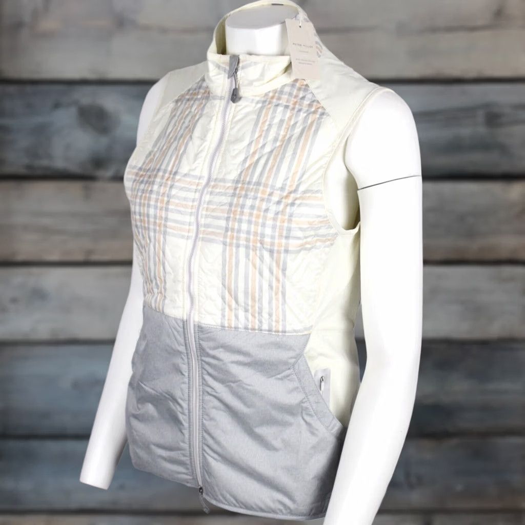 Peter Millar VINTAGE Peter Millar Women's Vest Lizzie Hybrid Golf Size Medium Ivory British Grey Size M / US 6-8 / IT 42-44 - 1 Thumbnail