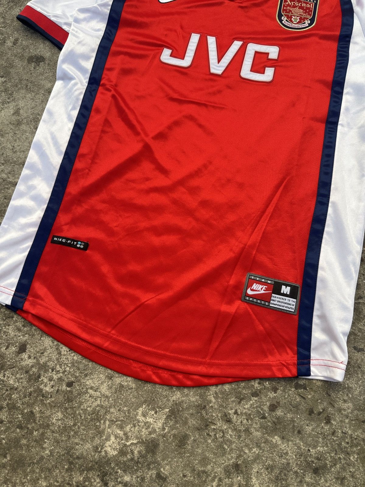 Vintage Nike Arsenal JVC Soccer Jersey Blokecore Rare M 90s