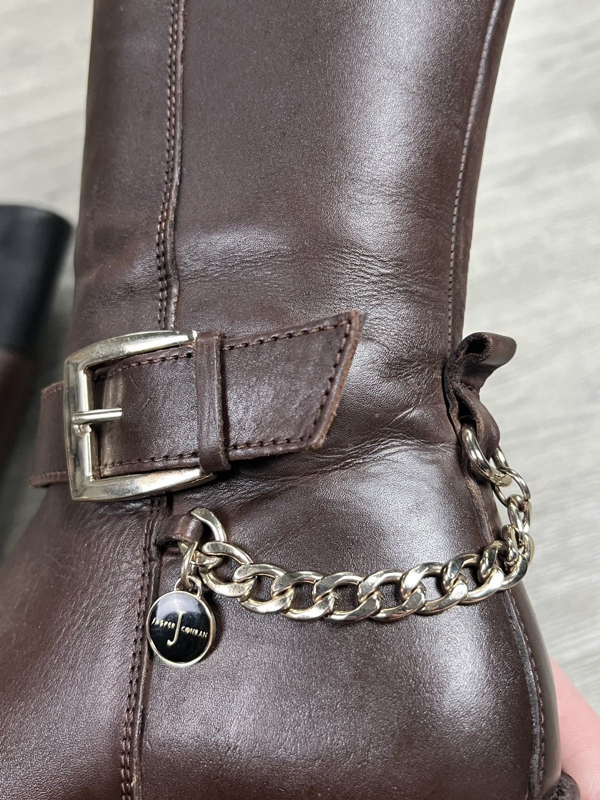 Jasper Conran JASPER CONRAN CHAINED LEATHER BOOTS UK 5 Size US 7.5 / IT 37.5 - 4 Thumbnail