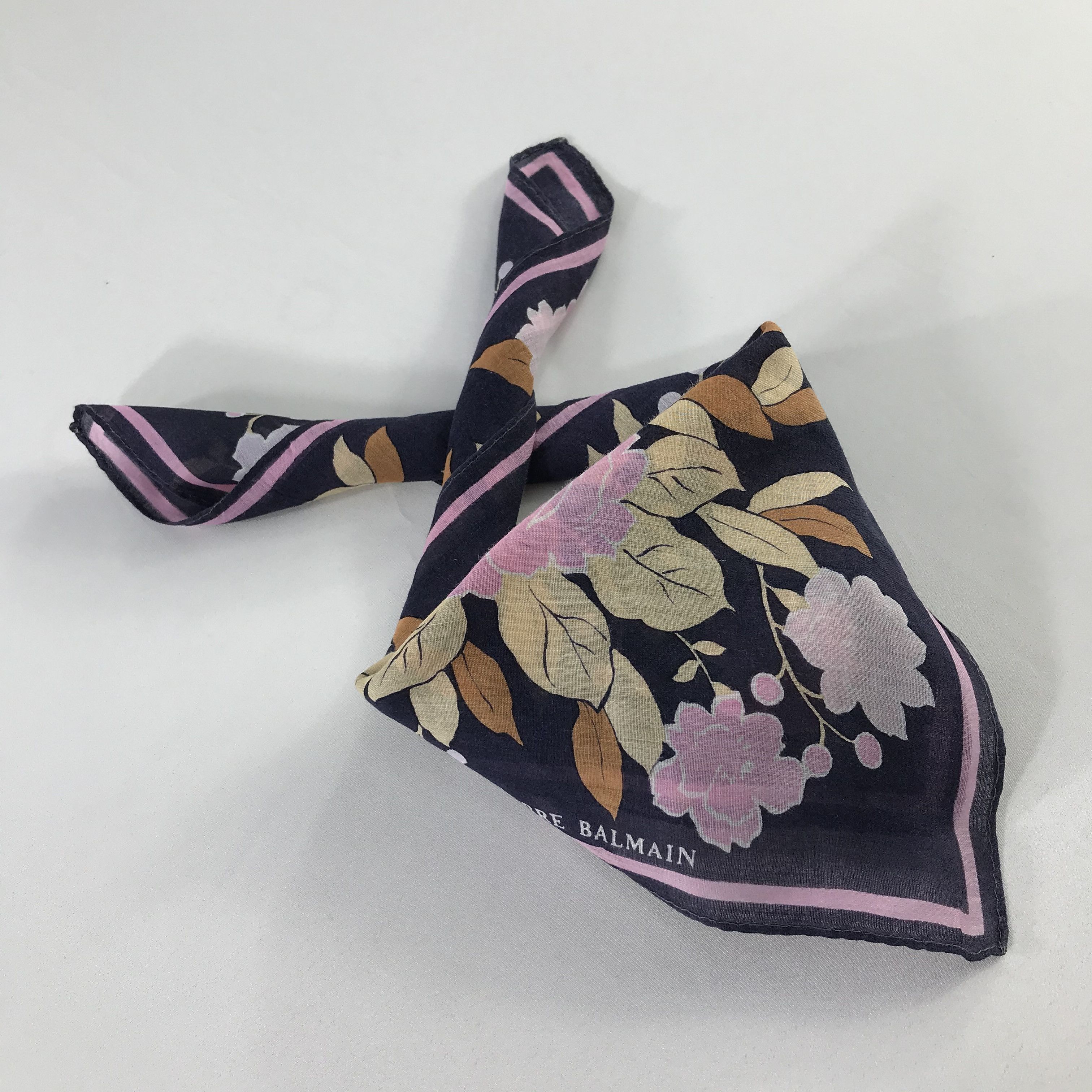 Pierre Balmain × Vintage Pierre Balmain Bandana / Handkerchief / Neckerchief - S968 Size ONE SIZE - 4 Thumbnail