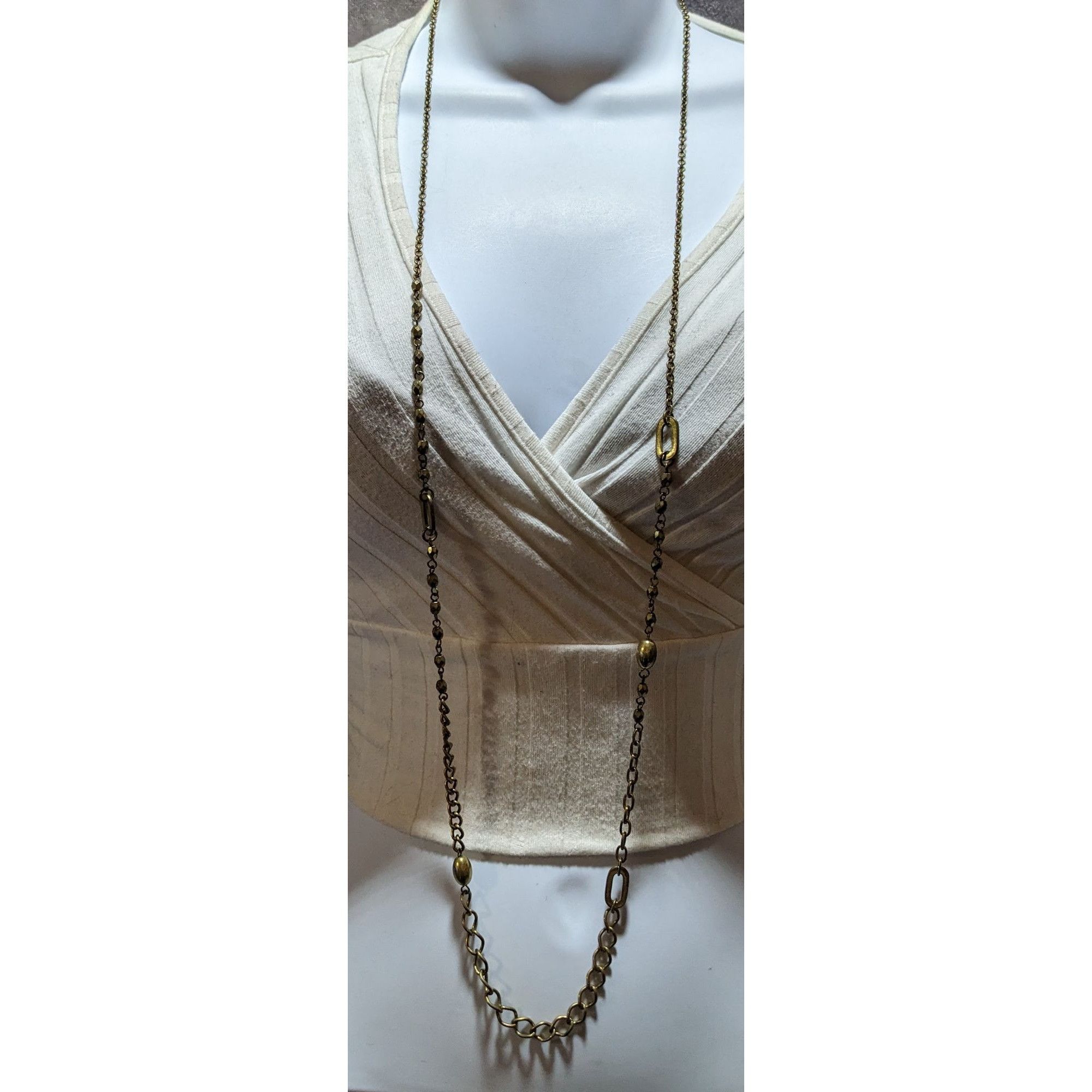 Other Retro Gold Abstract Beaded Link Necklace Size ONE SIZE - 5 Thumbnail
