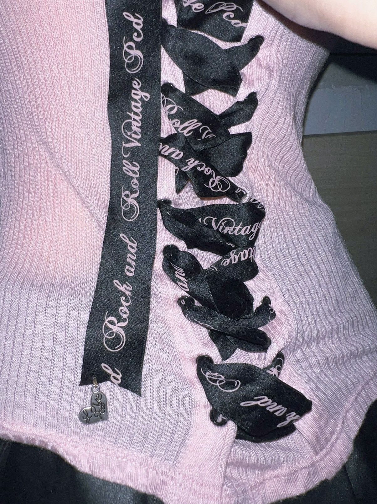Japanese Brand Pussycat Dolls Shhh…lolita lace up tank top 🎀🖤 Size M / US 6-8 / IT 42-44 - 10 Thumbnail
