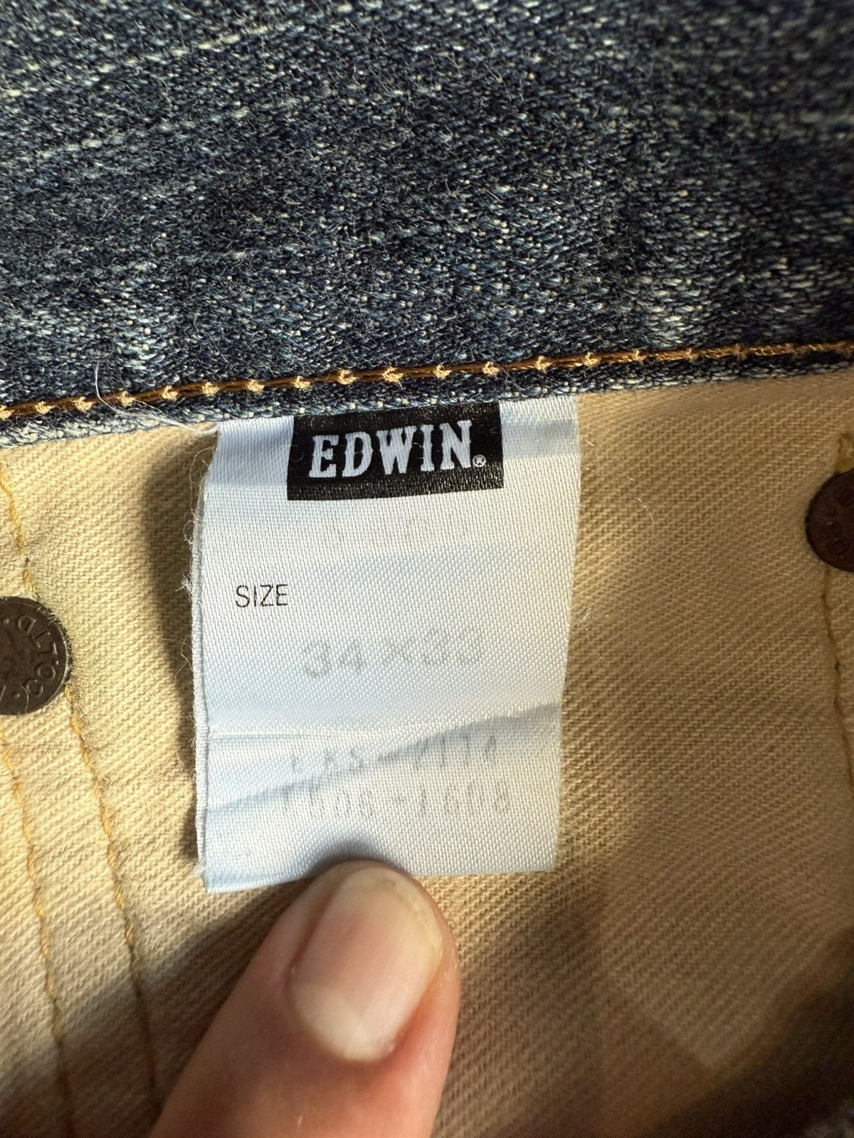 Edwin 90’s EDWIN 505ZX RARE JAPANESE POCKET LOGO RETRO DENIM PANTS Size US 34 / EU 50 - 13 Thumbnail