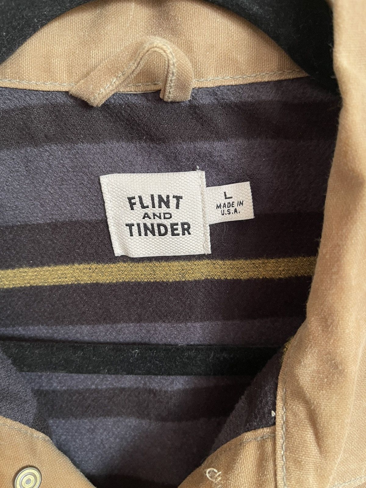 Flint And Tinder Flint and Tinder flannel-lined waxed trucker jacket Size US L / EU 52-54 / 3 - 3 Thumbnail