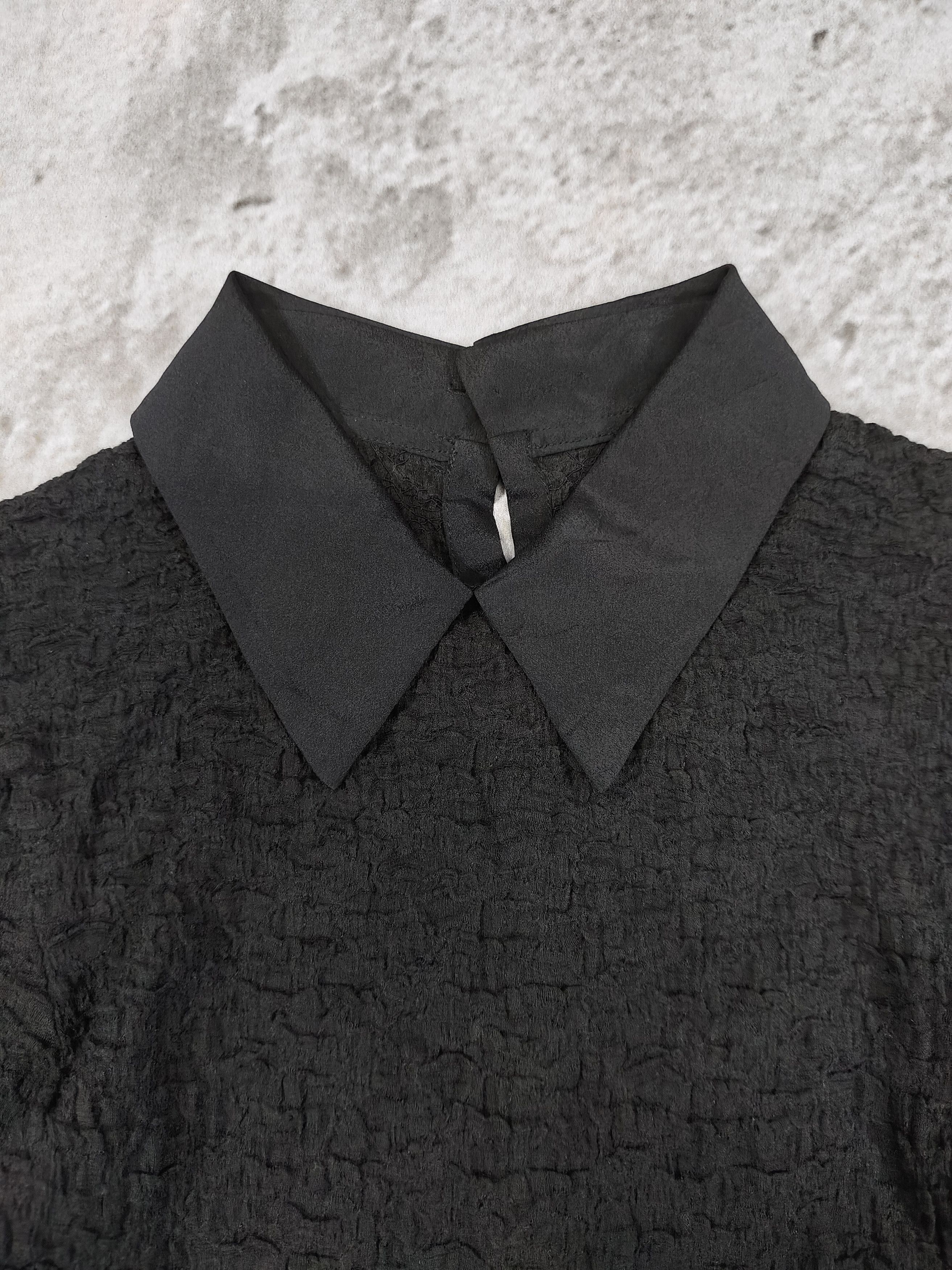 Japanese Brand Snidel🇯🇵 Gothic Cropped Textured Lace Peter Pan Collar Top Size S / US 4 / IT 40 - 8 Thumbnail