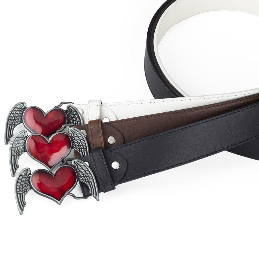 Designer Hearts Retro Vintage Belt Riveted Belts Menswear Accessories Size ONE SIZE - 4 Thumbnail