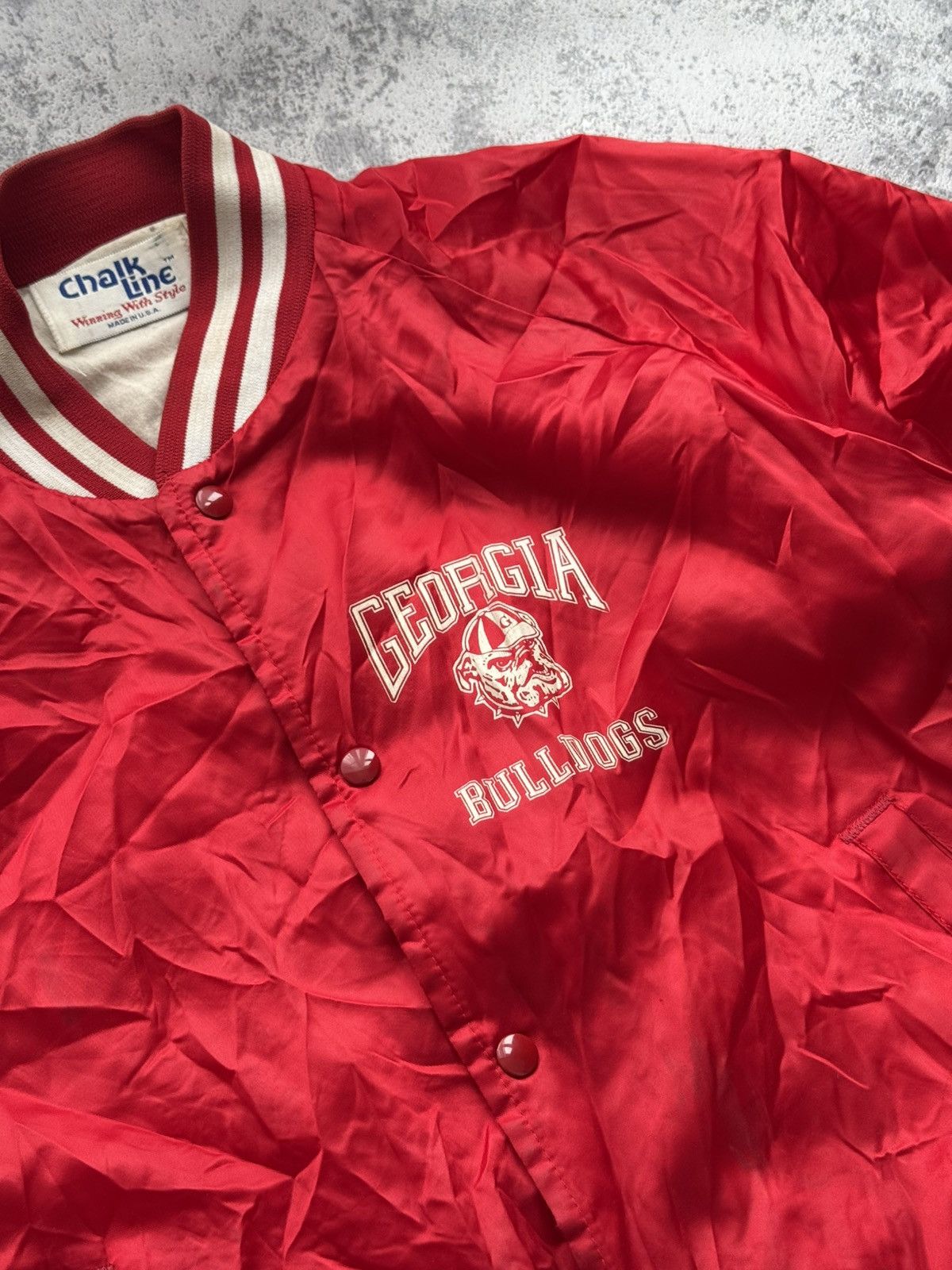 Vintage Vintage 80s Georgia Bulldog Bomber Jacket Size US L / EU 52-54 / 3 - 2 Thumbnail