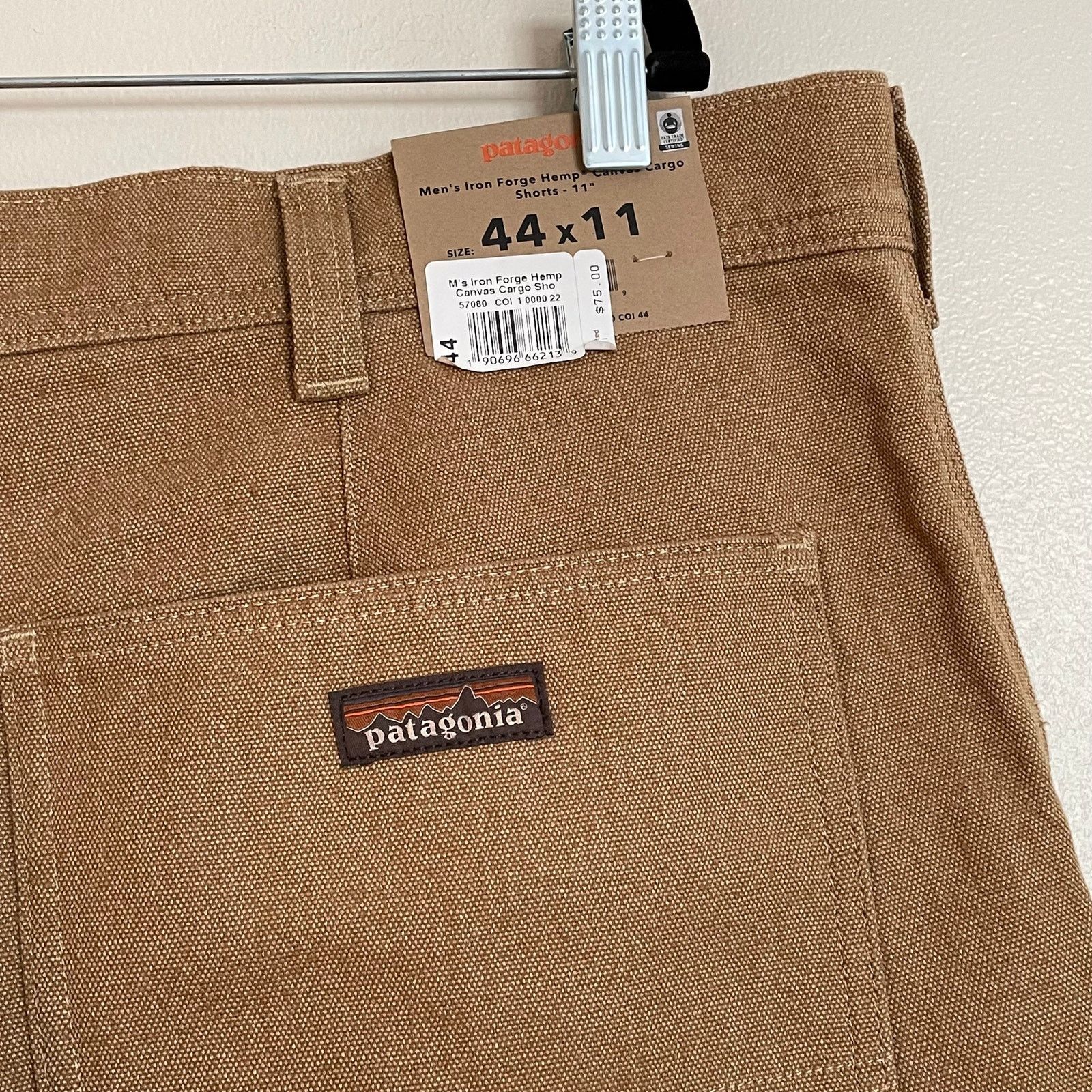 Patagonia Men's Iron Forge Hemp Canvas Cargo Shorts Brown 44