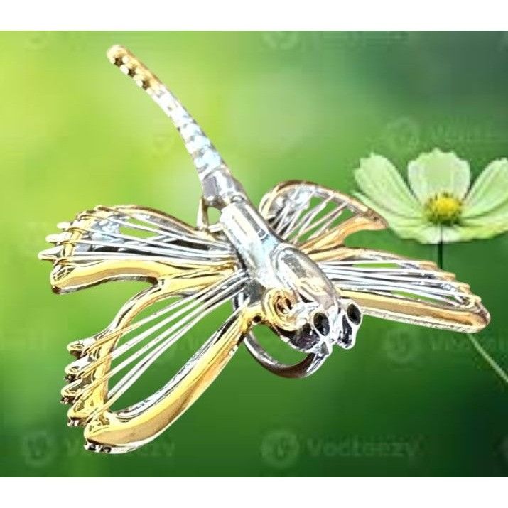 Handmade Dragonfly Pendant Brooch Pin Filigree New Firefly Jewelry F Size ONE SIZE - 5 Thumbnail