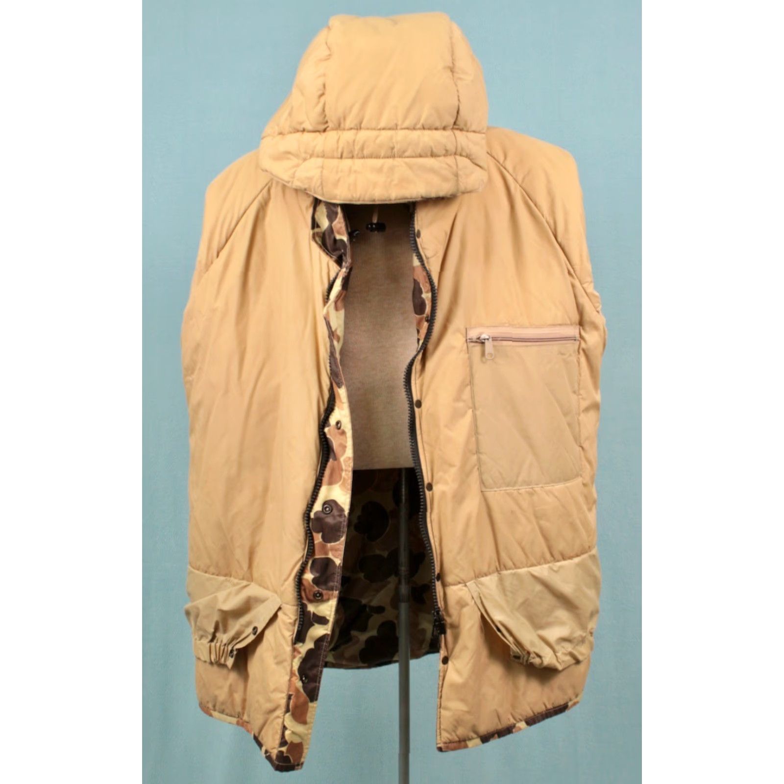 Hunter VINTAGE LL Bean Duck Hunter Camo Parka Coat Mens XL 1980s Brown Nylon 80s Parka Mens Size XL Parka Coat Size US XL / EU 56 / 4 - 7 Thumbnail
