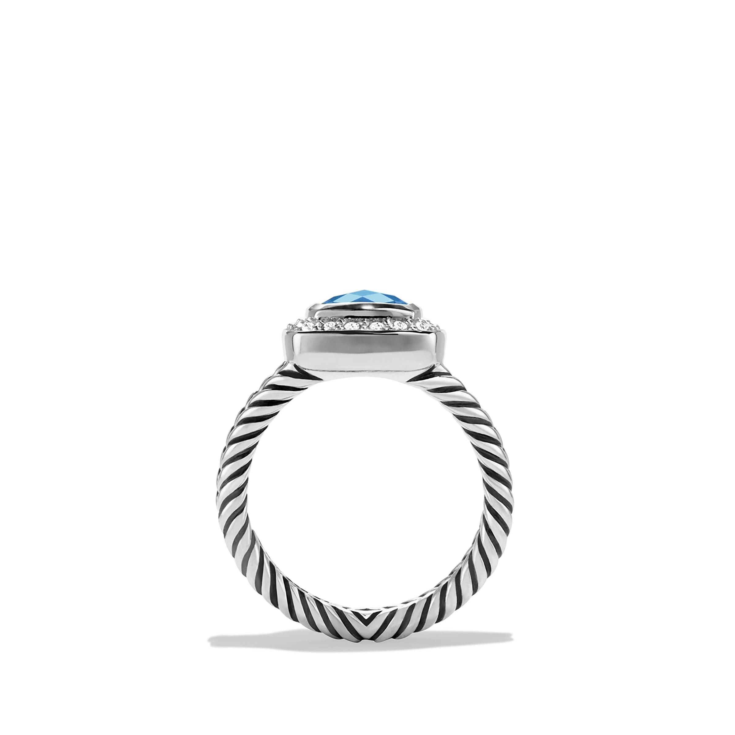 David Yurman o1w1db10525 R07443D Ring in Silver with Topaz and Diamond Size ONE SIZE - 2 Thumbnail