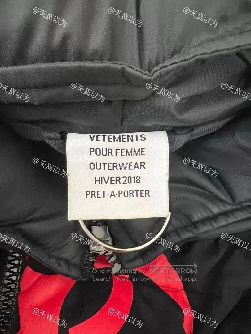Vetements Vetements 18AW "Dangerous Creature" Down Jacket. Size US M / EU 48-50 / 2 - 3 Thumbnail
