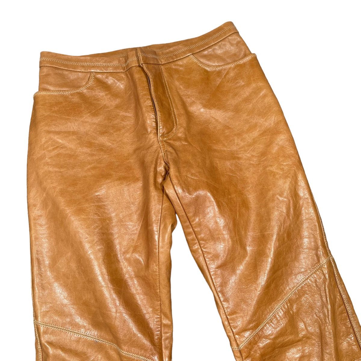 Cowboy Equipment × Genuine Leather × Vintage Genuine Leather Vintage 1970s Cowboy Western Pant Size US 27 - 5 Thumbnail