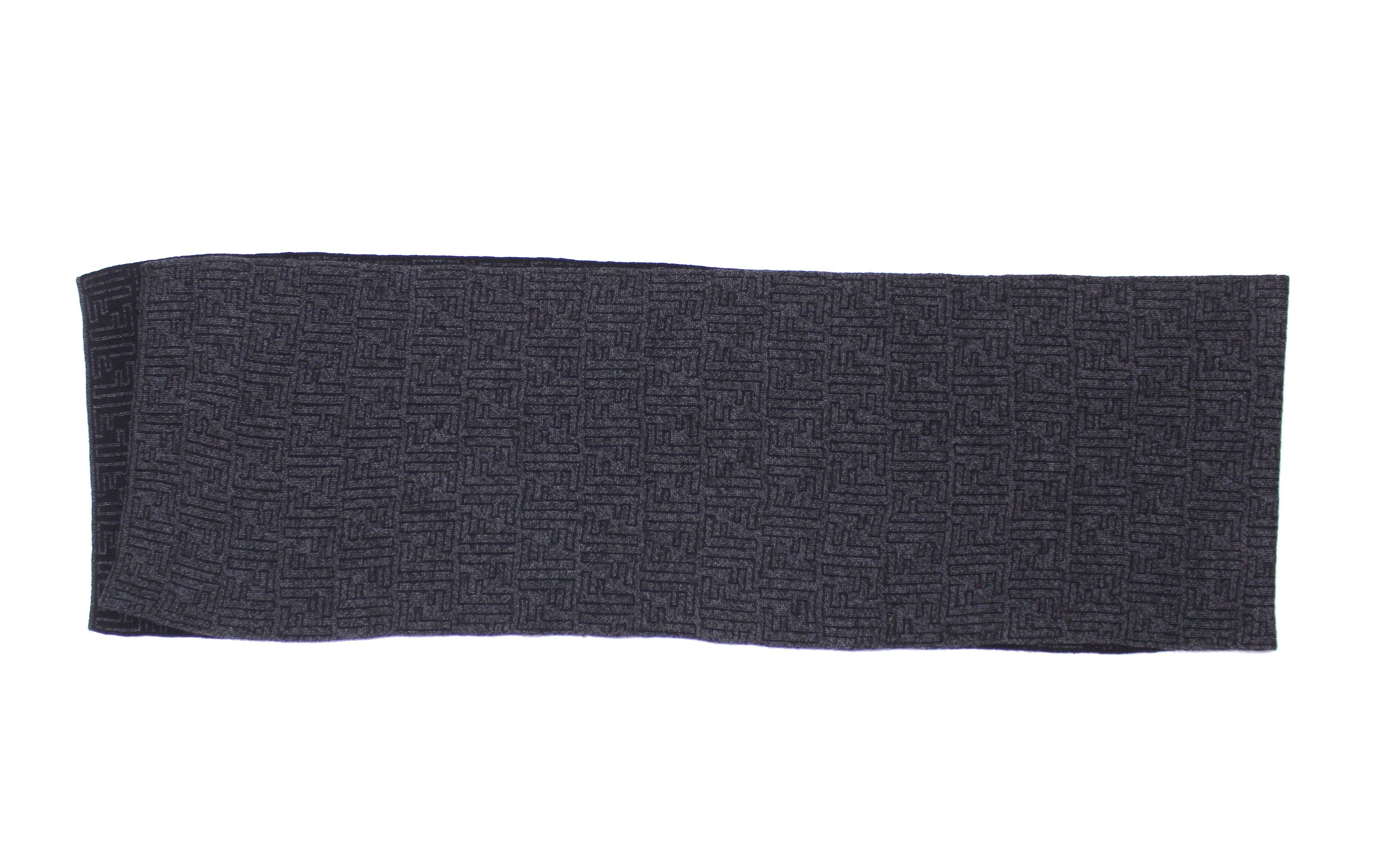 Fendi FF Monogram Wool Scarf Size ONE SIZE - 2 Thumbnail