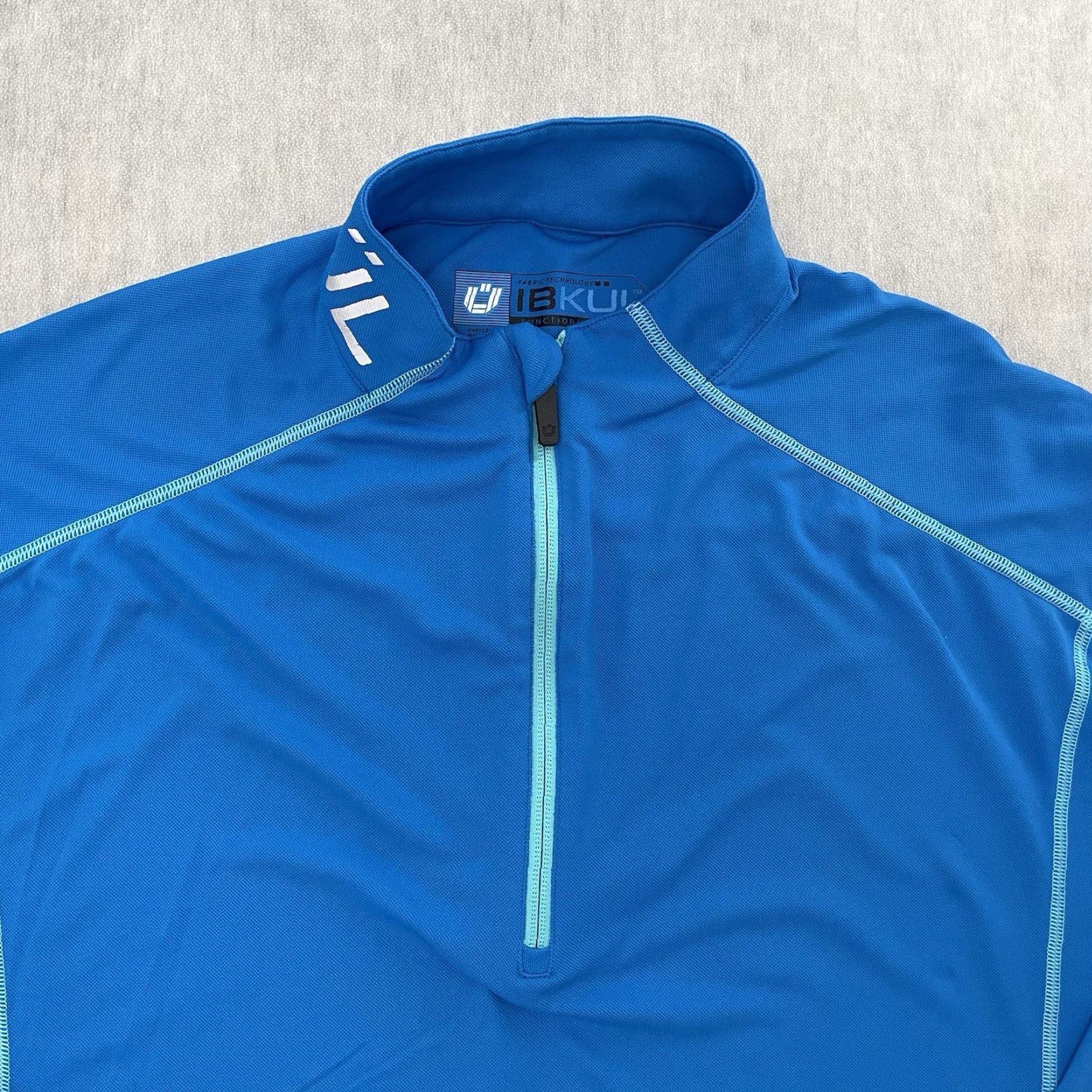 Vintage VINTAGE IBKUL Men's Sweatshirt Adult Large Blue 1/4 Zip Golf Pullover Performance Long Sleeve Size US L / EU 52-54 / 3 - 3 Thumbnail