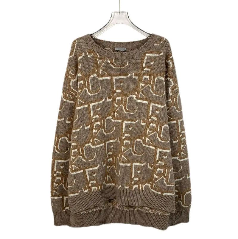 Dior Dior Brown Cashmere Pullover Sweater for Men 0089 Size US XL / EU 56 / 4 - 1 Thumbnail