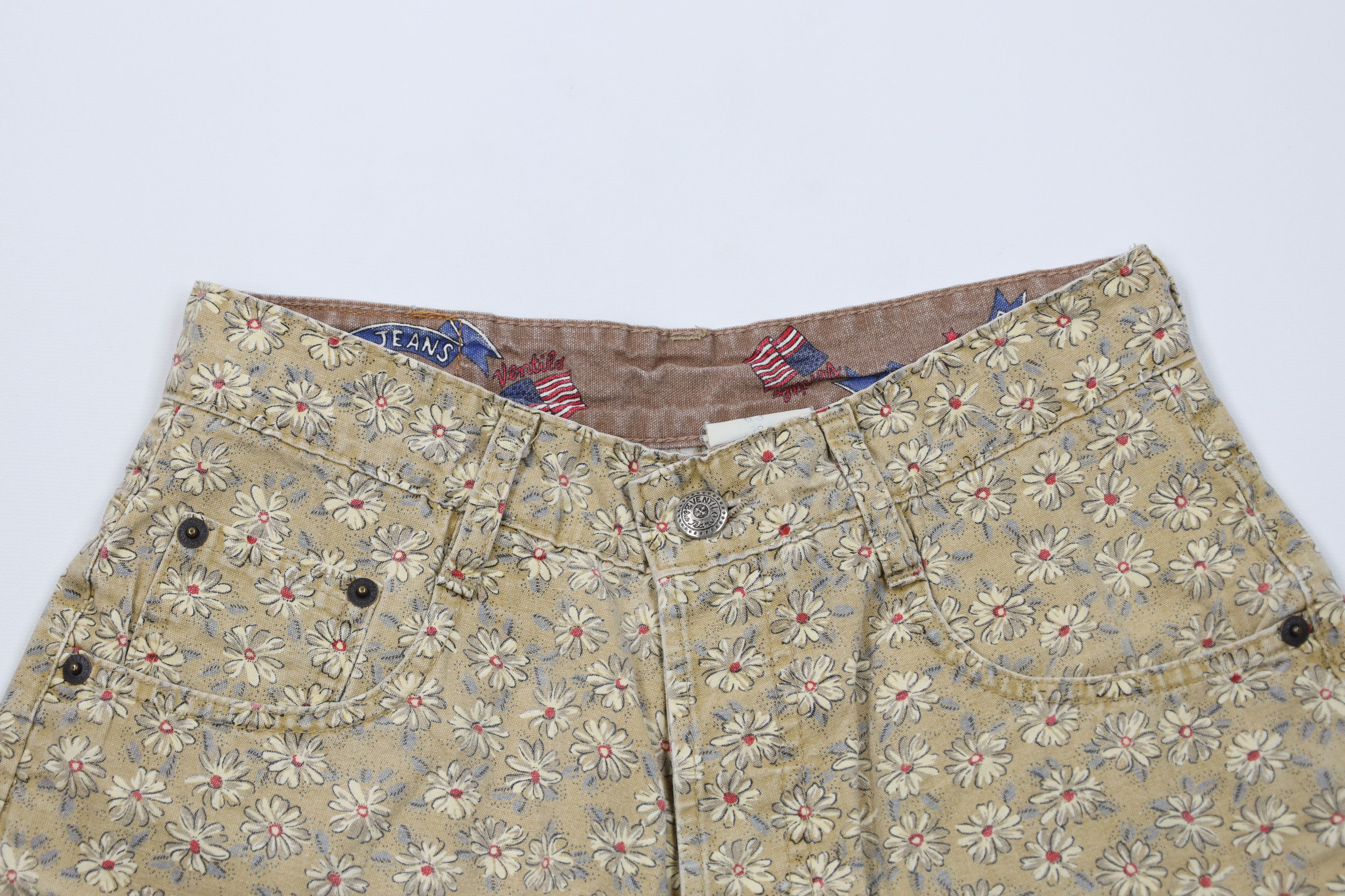 Vintage Vintage 90s Streetwear All Over Print Button Fly Shorts Size 28" / US 6 / IT 42 - 2 Thumbnail