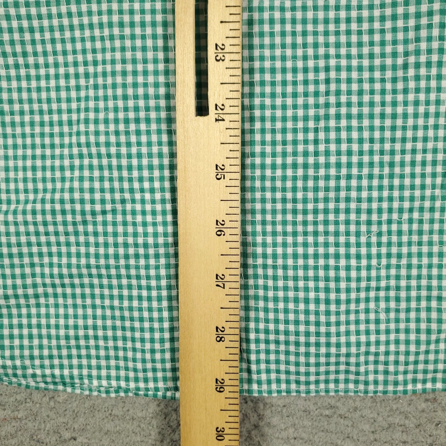 Vintage Penguin Dress Shirt Mens 15.5 Green Check Long Sleeve Button Up Casual Business Size 40R - 4 Thumbnail