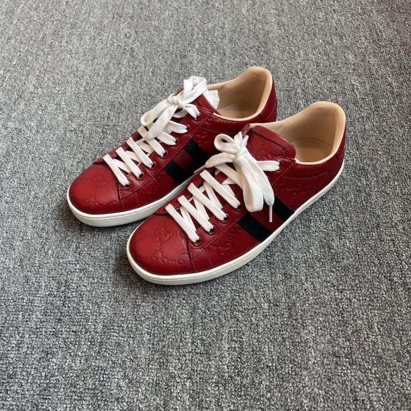 Gucci Gucci Ace Leather Low-Top Sneakers Size US 5 / EU 37 - 1 Thumbnail