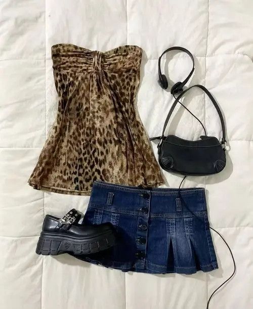 Other Retro Vintage 90’s Leopard Sexy Women Tube Top Size S / US 4 / IT 40 - 2 Thumbnail