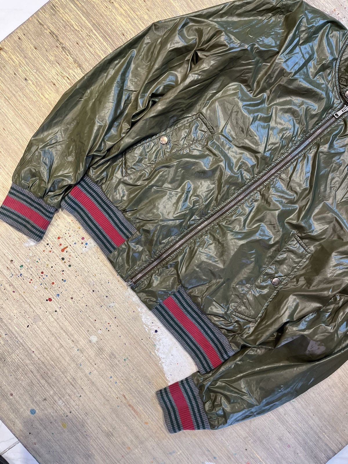 Gucci Gucci Green Polyamide Bomber Jacket - Frida Giannini Size US M / EU 48-50 / 2 - 4 Thumbnail