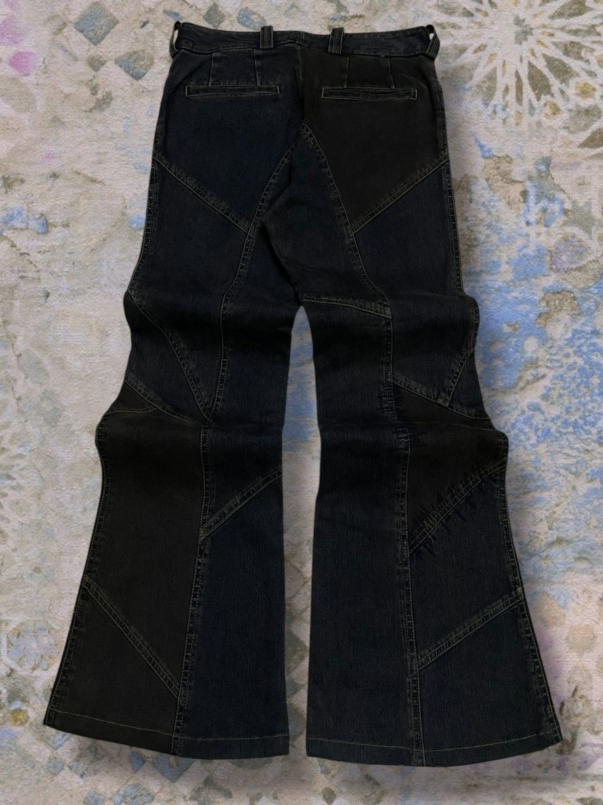 Tornado Mart Rare 90’s Japan Tornado Mart Cowboy Patchwork Flared Denim Size US 29 - 8 Thumbnail