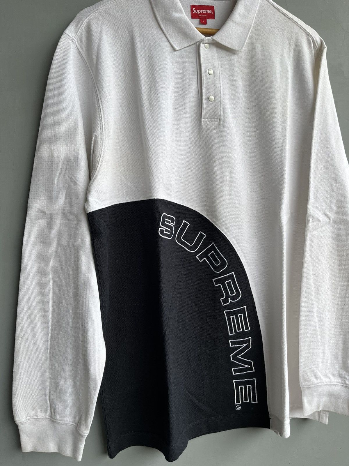 Supreme Supreme Corner Arc Polo Long Sleeve Shirt SS18 | Grailed