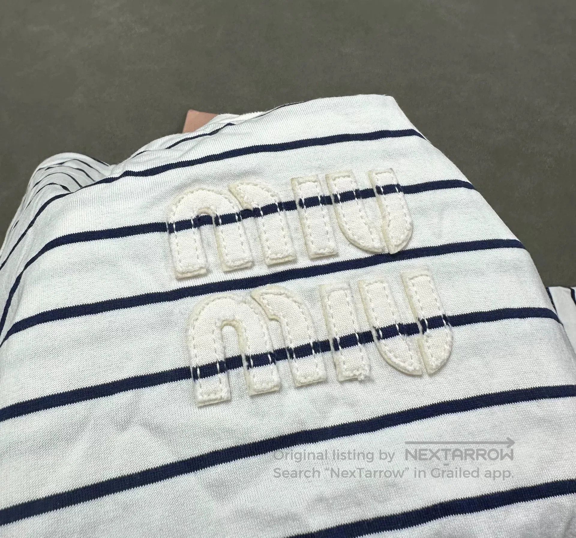 Miu Miu MIU MIU 24SS Striped Loose Short Sleeve. Size S / US 4 / IT 40 - 5 Thumbnail