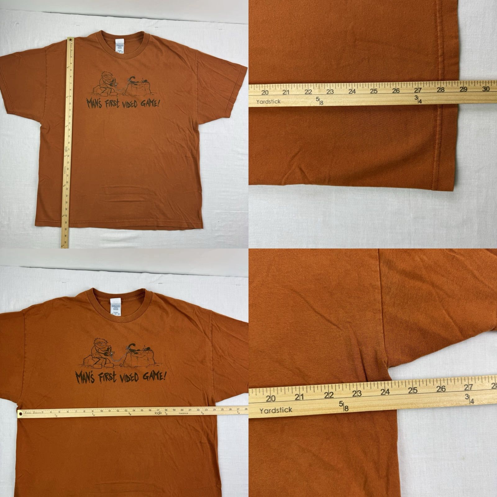 Vintage VINTAGE Mans First Video Game T Shirt Adult 2XL Orange Funny Y2K Grunge Hipster Shirt Mens Size US XXL / EU 58 / 5 - 8 Thumbnail