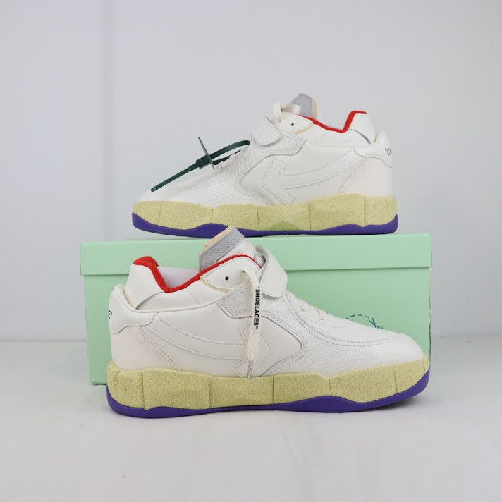 Off-White o1rshd1 Low Top Puzzle Couture Sneakers in White/Red Size US 8 / EU 41 - 1 Thumbnail