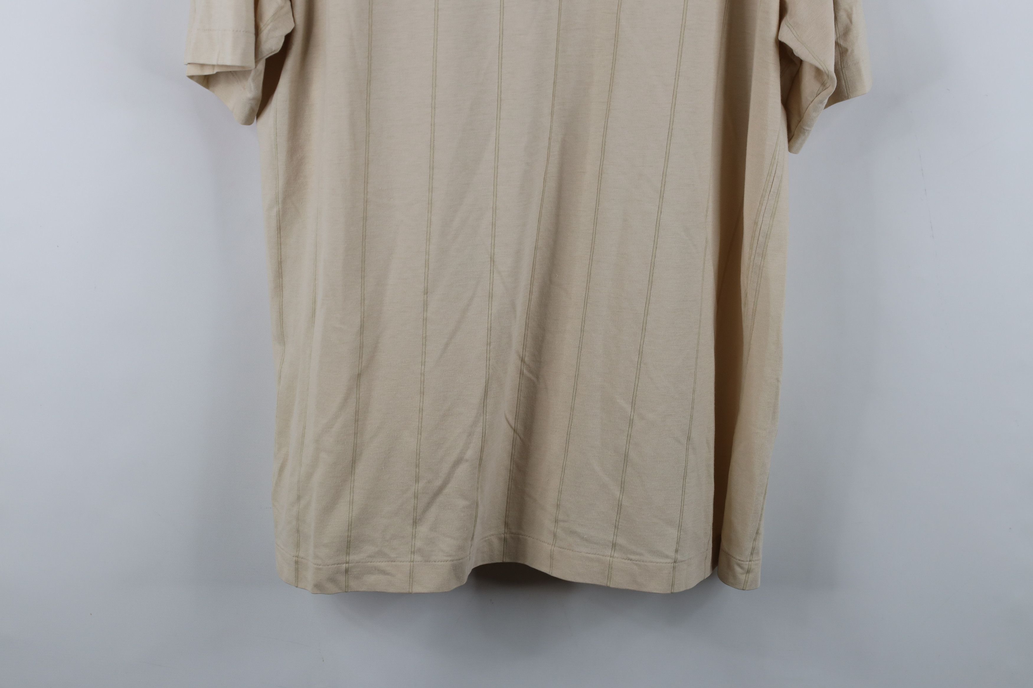 Vintage Vintage 90s Streetwear Striped Knit Golf Polo Shirt Beige Size US L / EU 52-54 / 3 - 14 Thumbnail