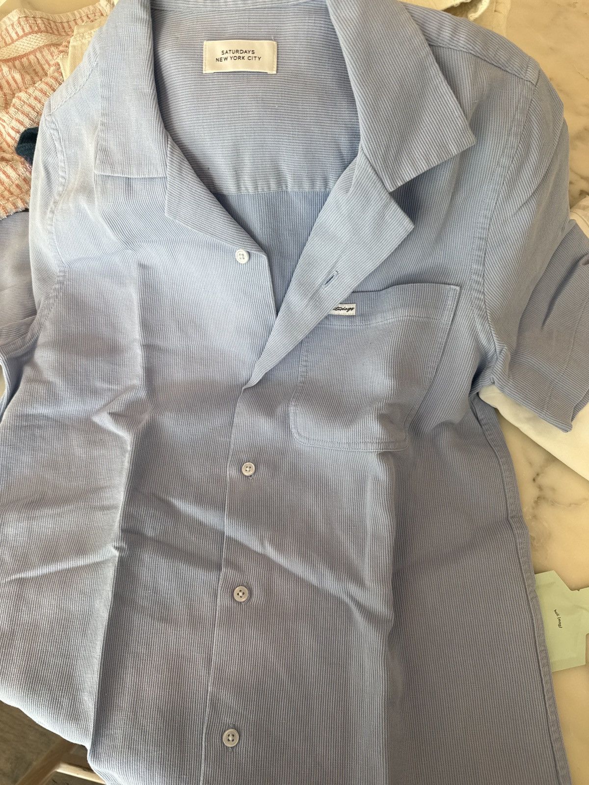 Saturdays NYC Blue striped shirt Size US M / EU 48-50 / 2 - 3 Thumbnail
