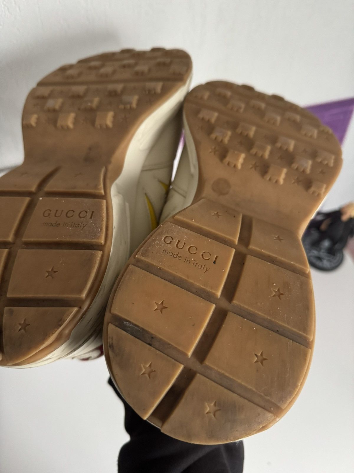 Gucci Gucci Rhyton Star Leather Sneakers Cream Yellow Luxury Size US 8.5 / EU 41-42 - 12 Thumbnail