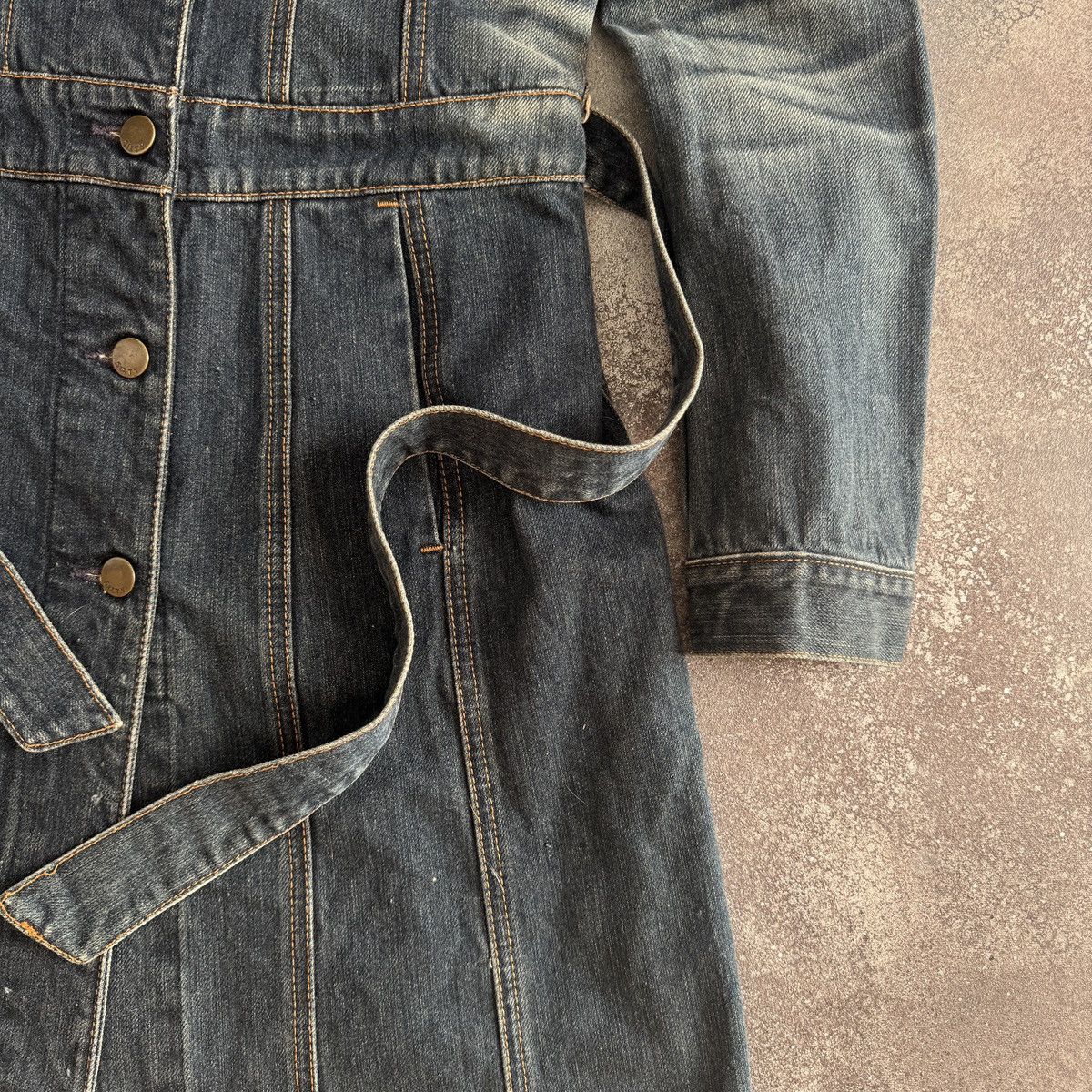 Miss Sixty Miss Sixty Y2K Vintage Denim Trench Coat / Long Jean Dress Size S / US 4 / IT 40 - 7 Thumbnail