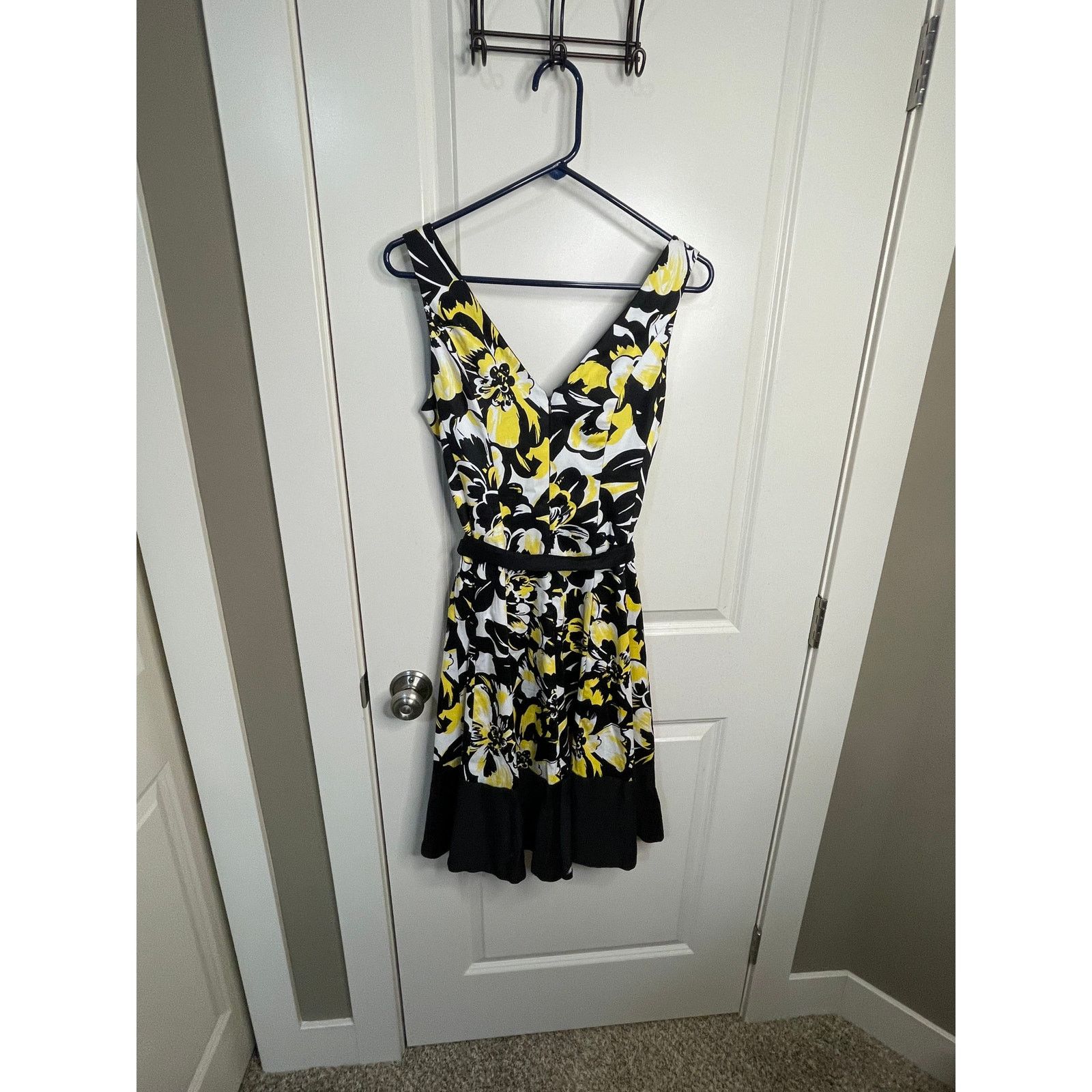 Nine West Nine West Yellow and Black Sleeveless Dress Size 10 Size L / US 10 / IT 46 - 2 Thumbnail