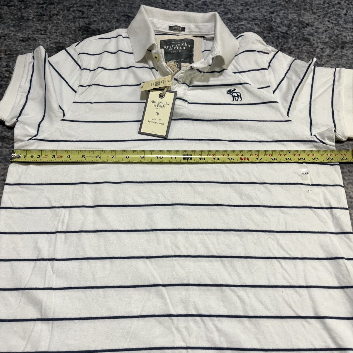 Abercrombie & Fitch Vintage Abercrombie & Fitch Muscle Polo Shirt White Blue XXL Size US XXL / EU 58 / 5 - 11 Thumbnail