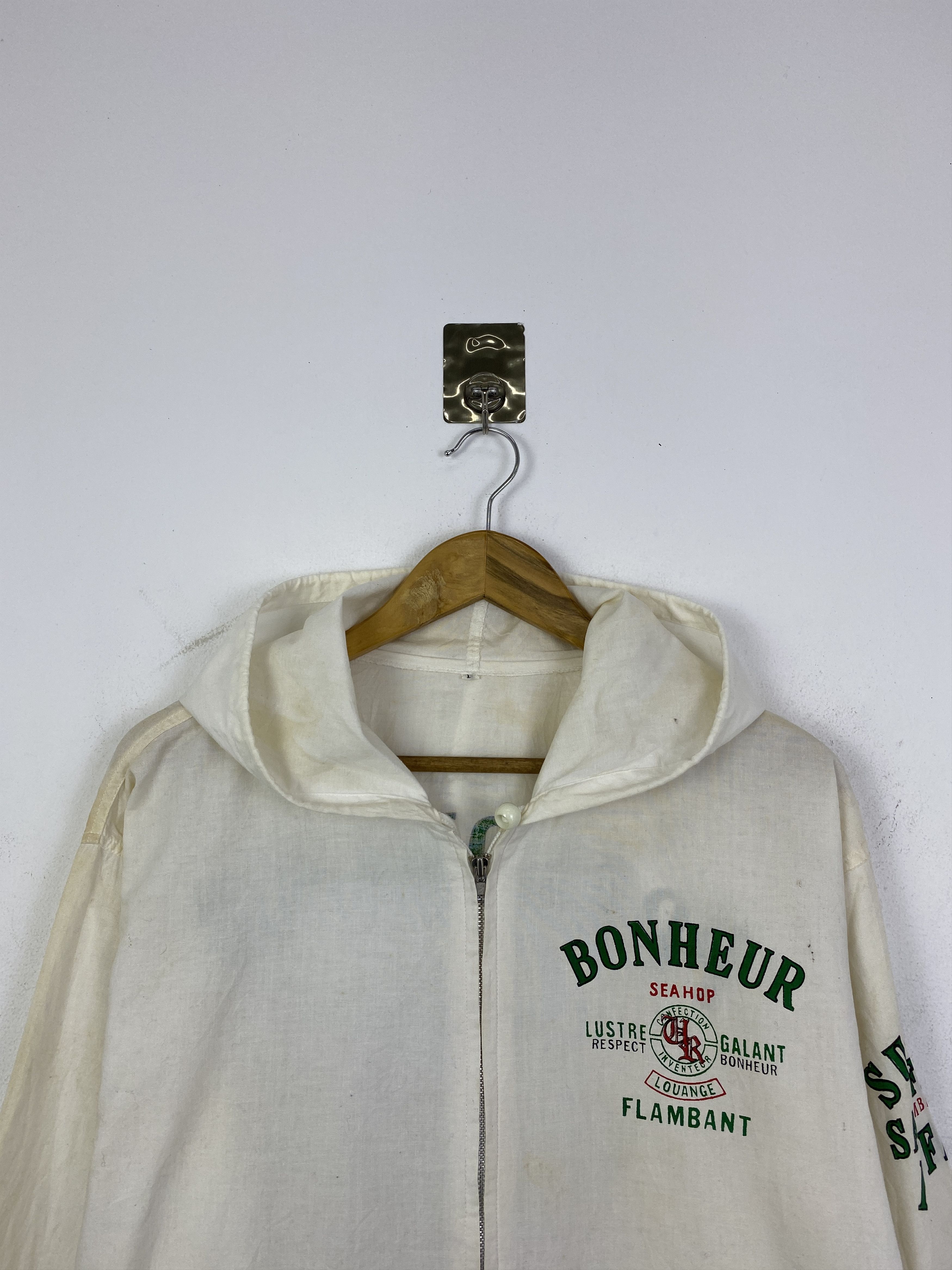 Japanese Brand Vintage Sea Hop Bonheur Zipper Hooded Jacket JA0193 Size US L / EU 52-54 / 3 - 3 Thumbnail