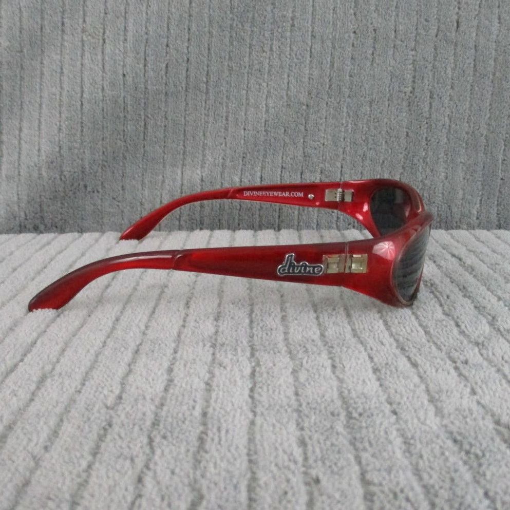 Other New Divine Eyewear Nyx Red/Smoke Sunglasses Women's NWT Size ONE SIZE - 5 Thumbnail