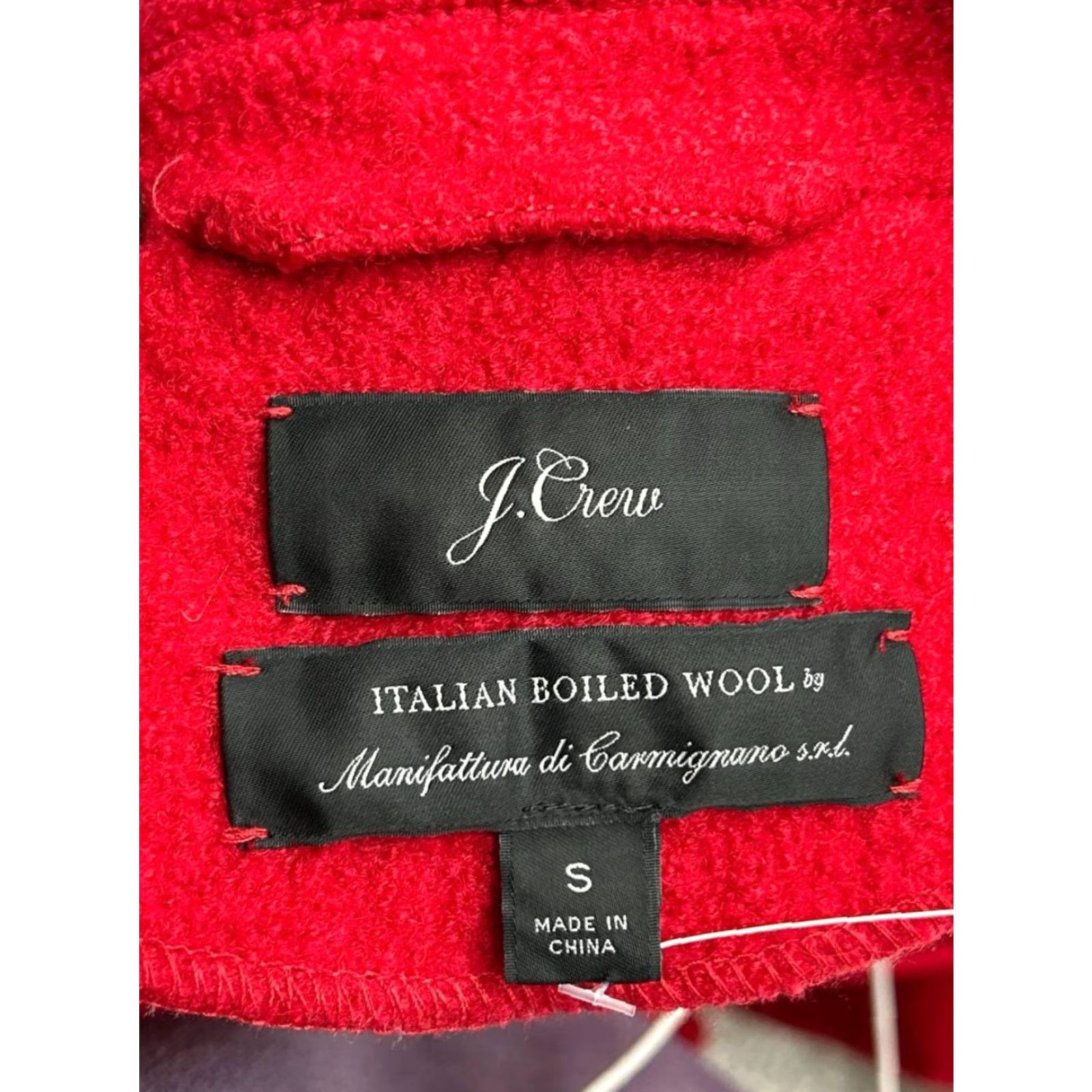 J.Crew J.CREW Coat Womens S Red Wool Pea Coat Short Length Long Sleeve Button Closure Casual Winter Fall Regular Fit Size S / US 4 / IT 40 - 3 Thumbnail