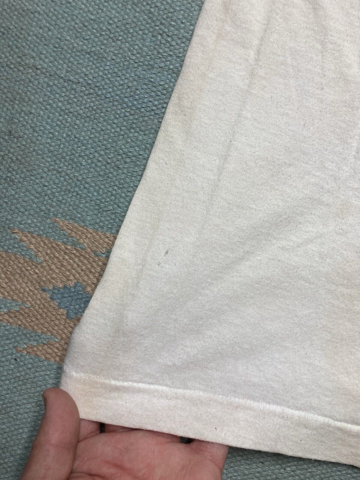 Fruit Of The Loom × Vintage Vtg blank white t shirt stained grunge fruit of the loom XL Size US XL / EU 56 / 4 - 10 Thumbnail