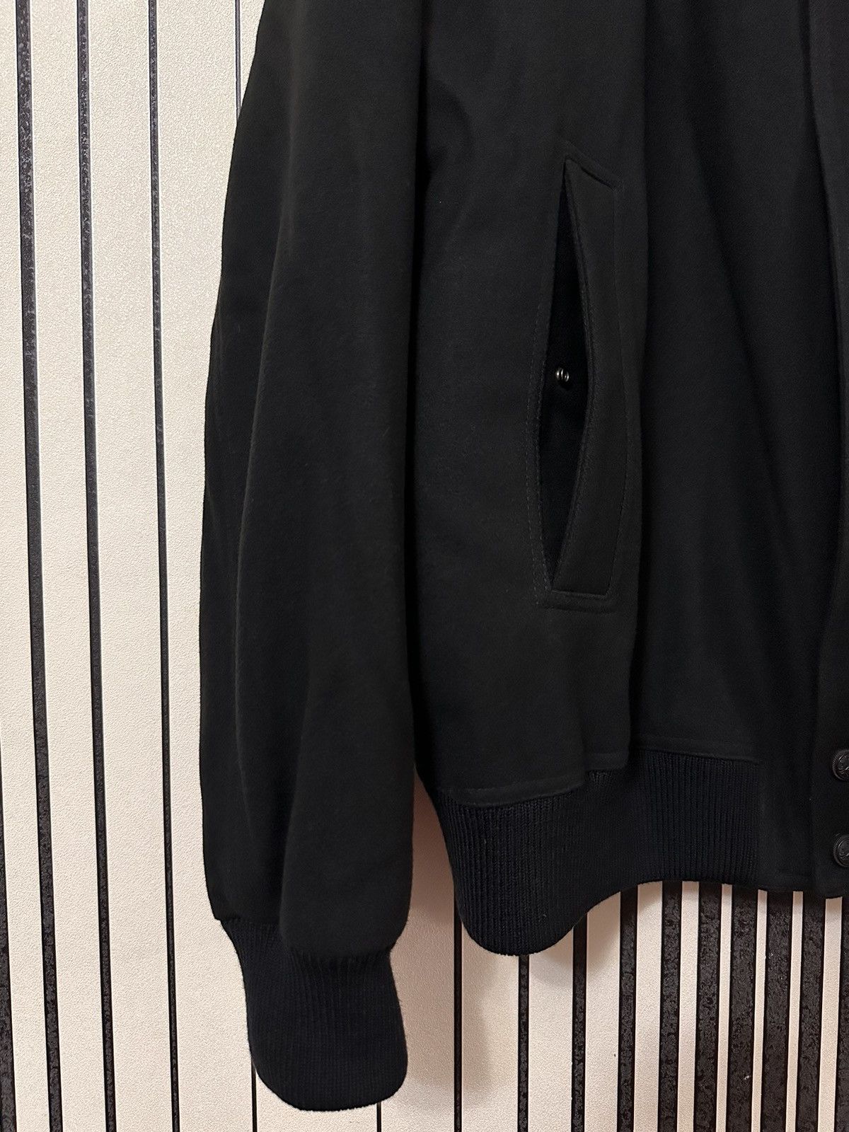 Paul Shark Woolen Classic Italian Black Bomber Jacket