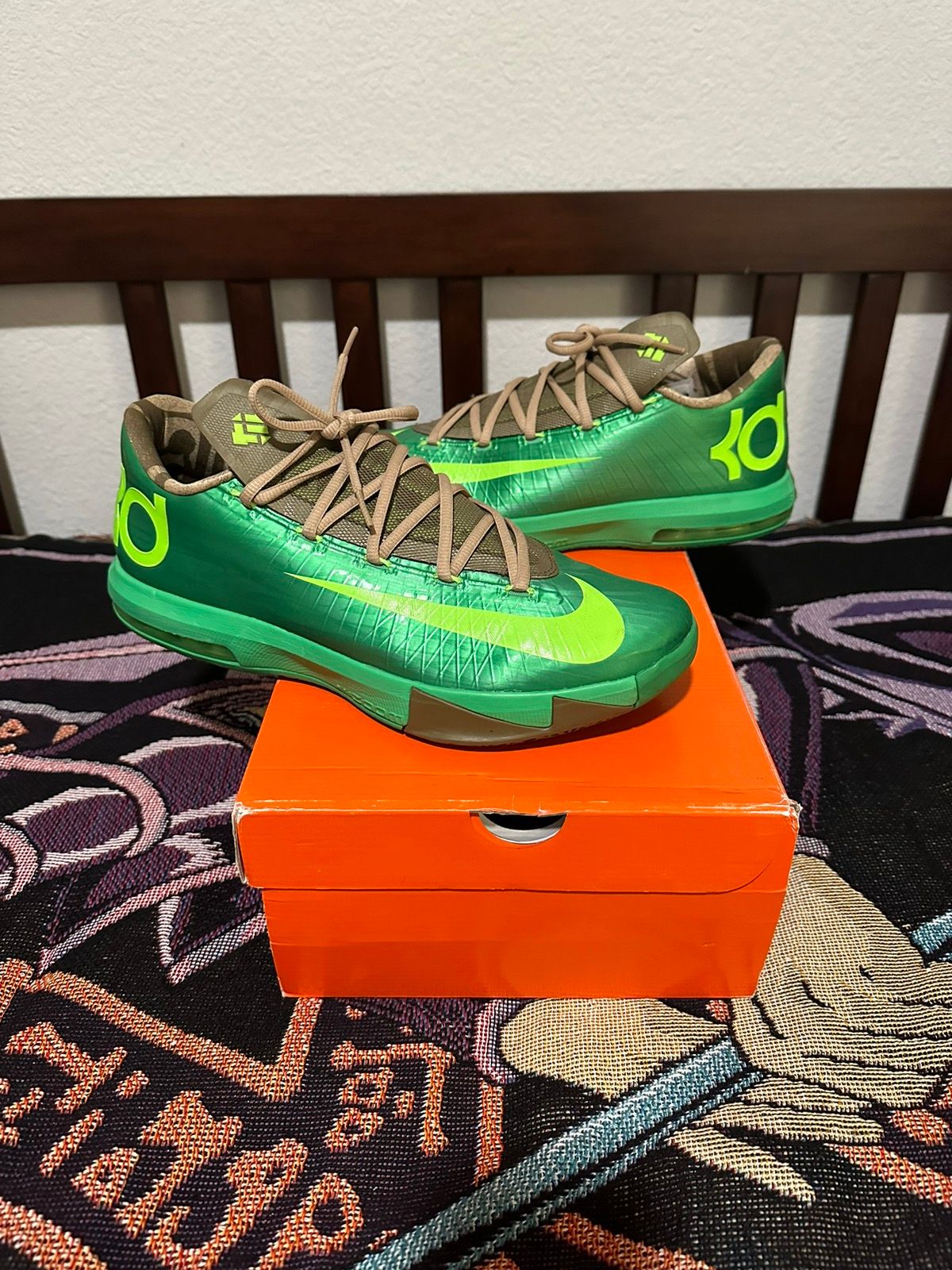Pre-owned Nike Kd 6 Bamboo 2013 Kevin Durant Shoes In Green