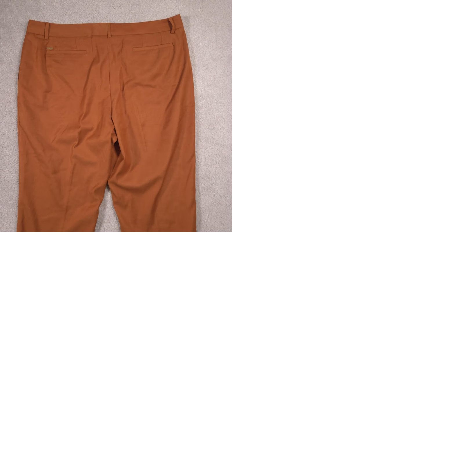 DKNY DKNY Dress Pants Womens 16 Brown Twill Ankle Slim Stretch Zip Pockets Work Size 38" / US 16 / IT 52 - 9 Thumbnail