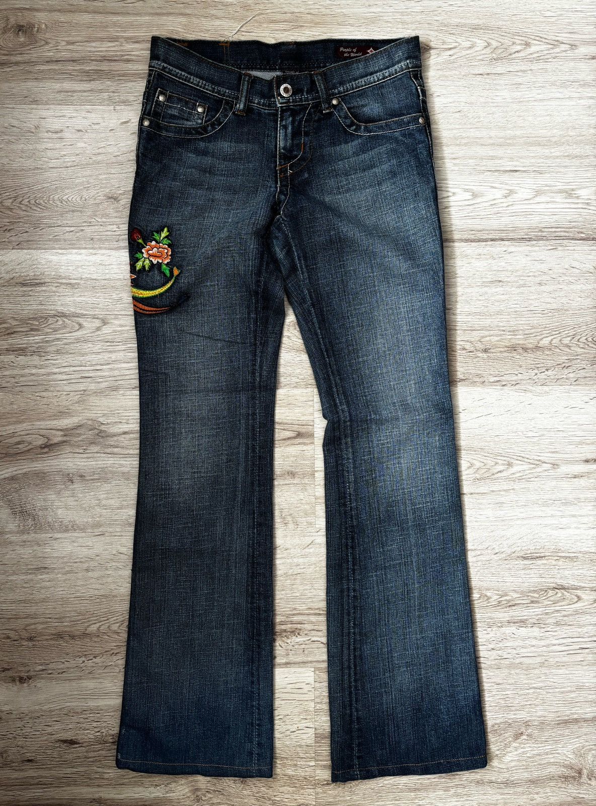Other People of the World Vintage Y2K Flare Jeans Made in USA Size 25" / US 0 / IT 36 - 1 Thumbnail