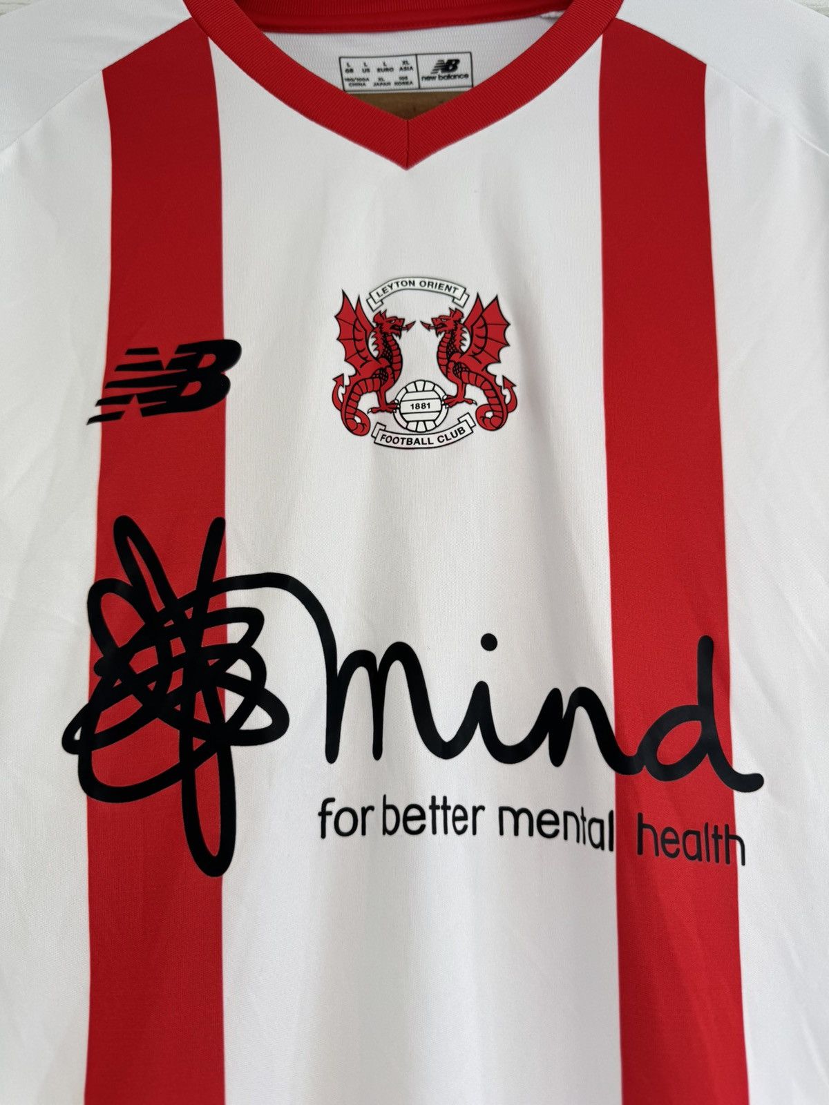 New Balance Leyton Orient 2020-2021 Third Soccer Jersey Football Kit Size US L / EU 52-54 / 3 - 6 Thumbnail