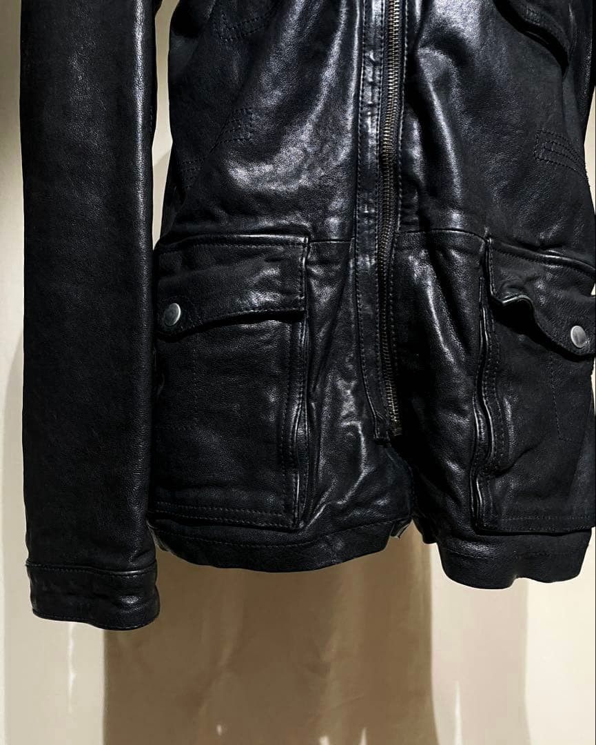 Neil Barrett Early 2000s Neil Barrett - Utility Goatskin Leather Jacket Size US L / EU 52-54 / 3 - 4 Thumbnail