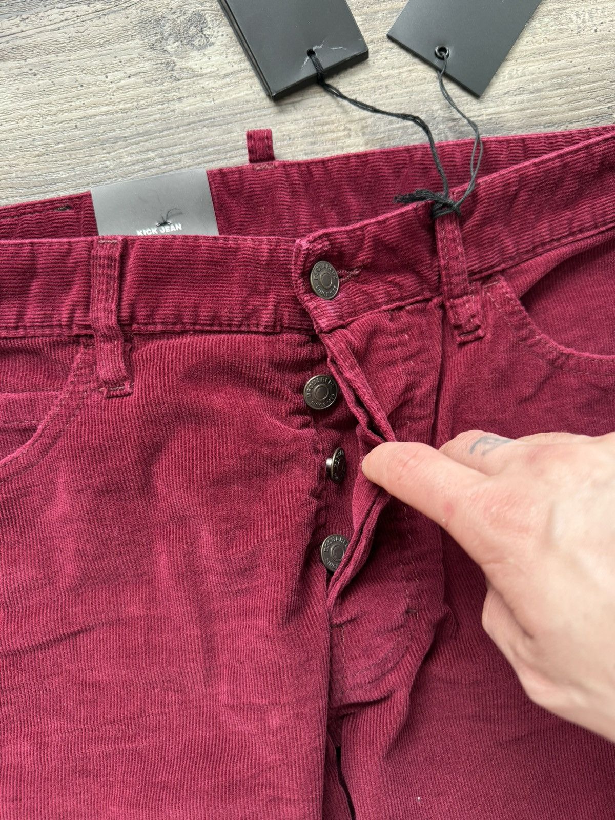 Dsquared2 NWT - Dsquared2 Corduroy Repaired trousers Size 30" / US 8 / IT 44 - 6 Thumbnail